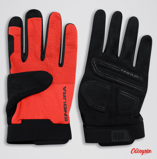 Rękawiczki Endura Loop Full Finger Red