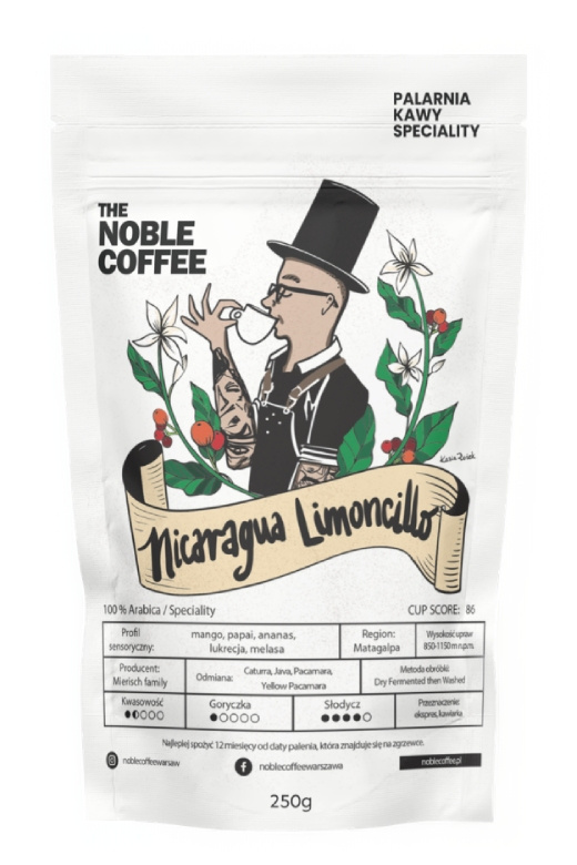 Kawa ziarnista Noble Coffee Nicaragua Limoncillo 250g