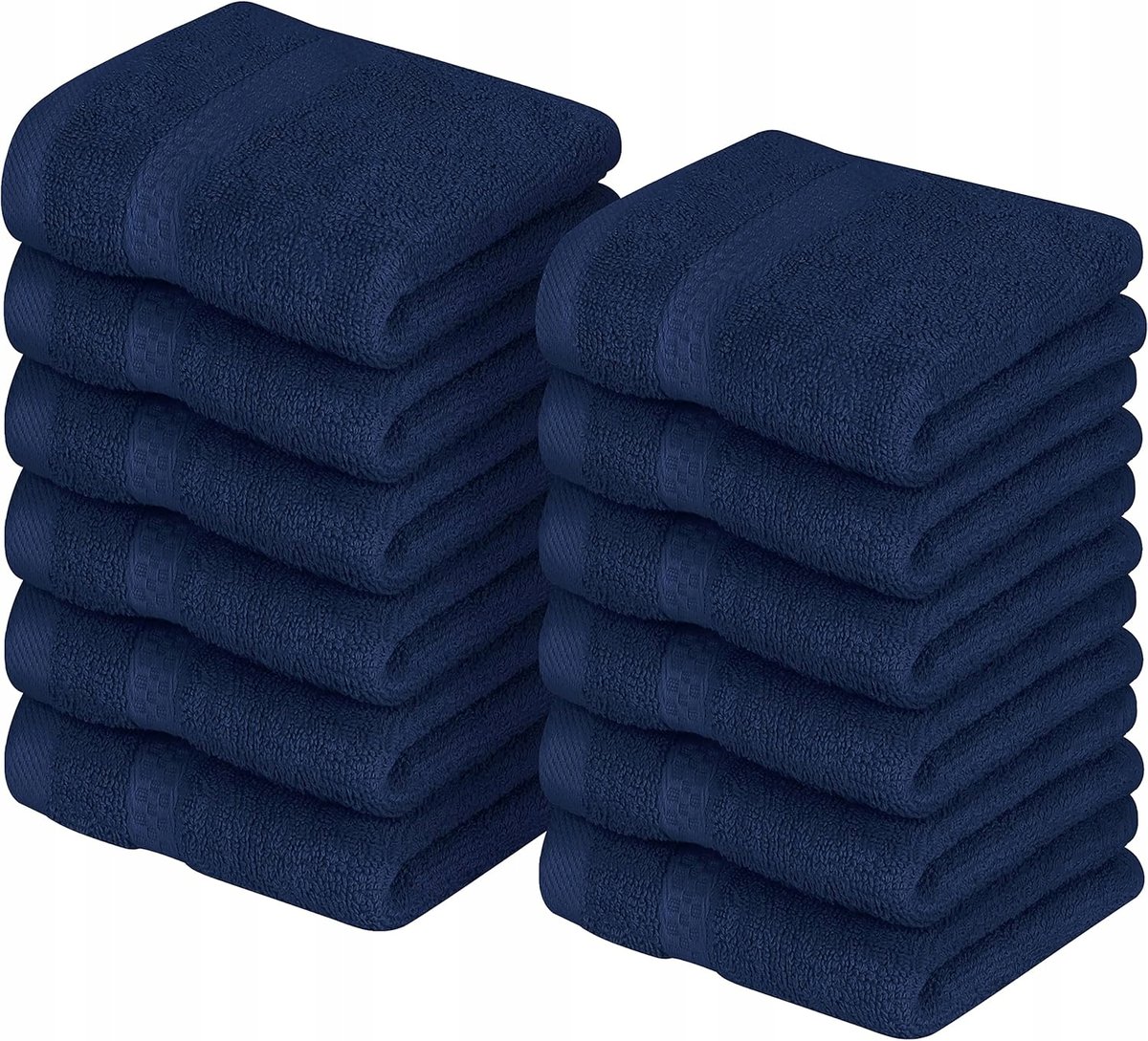 RĘCZNIKI DO TWARZY X12 BAWEŁNIANIE ŚCIERECZKI 30 x 30cm GRANATOWE RĘCZNIKI