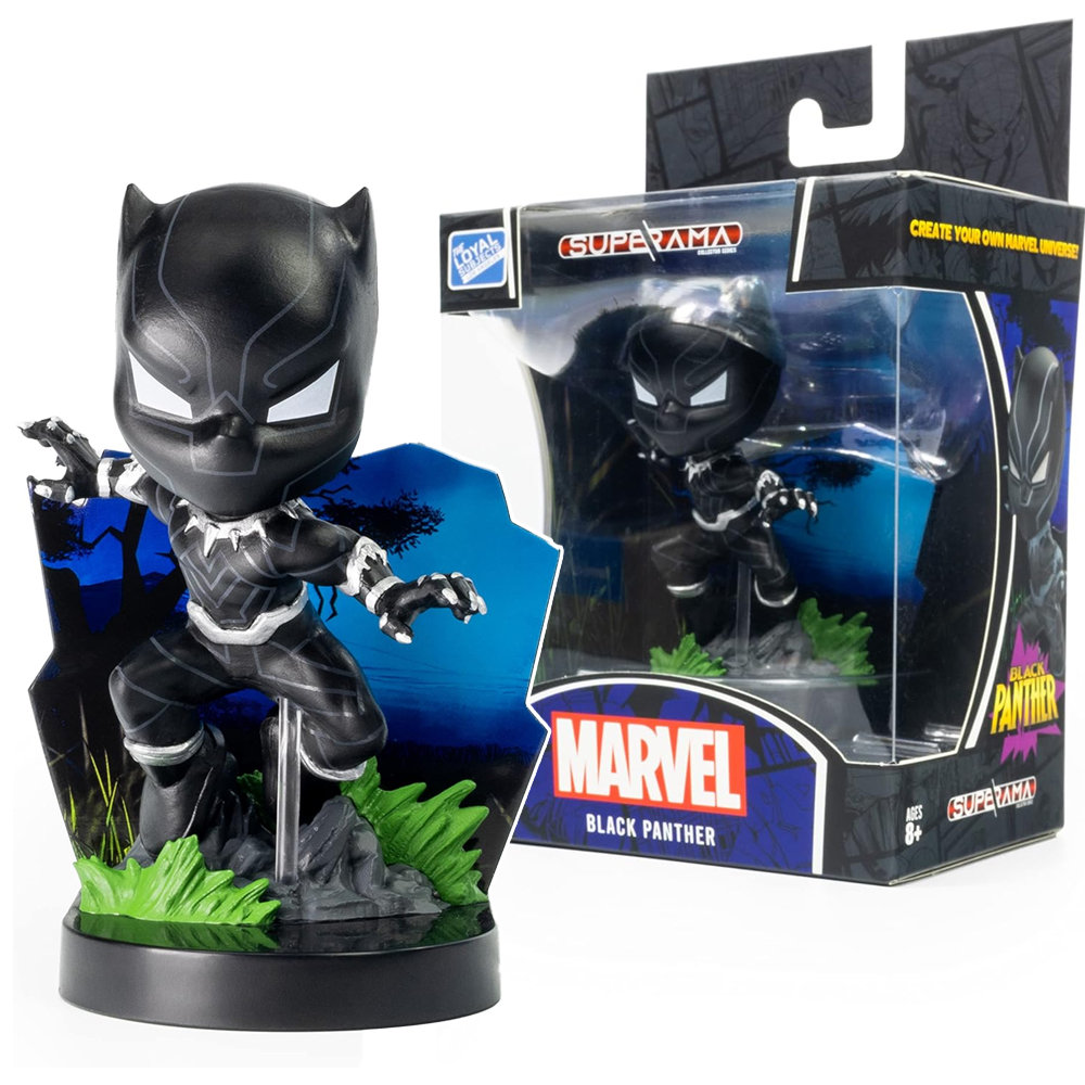 FIGURKA CZARNA PANTERA MARVEL ORYGINALNA STOJAK KOLEKCJONERSKI