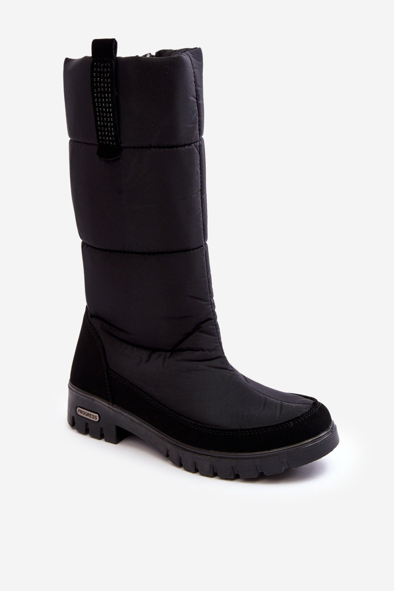 Damskie Ocieplane Śniegowce Progress PROGJ-22-136 Czarne -39