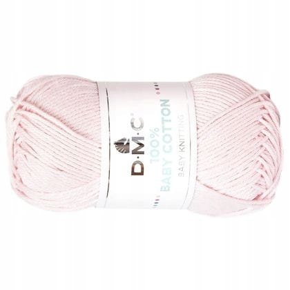 WŁÓCZKA DMC BABY COTTON 100% kol. 763 / jasny róż