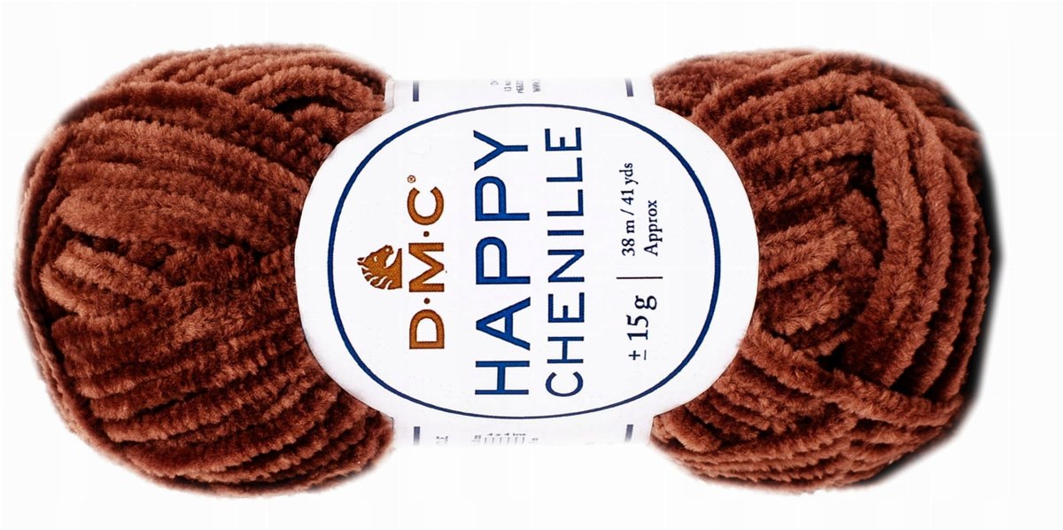 WŁÓCZKA HAPPY CHENILLE DMC kol. 28 brązowy