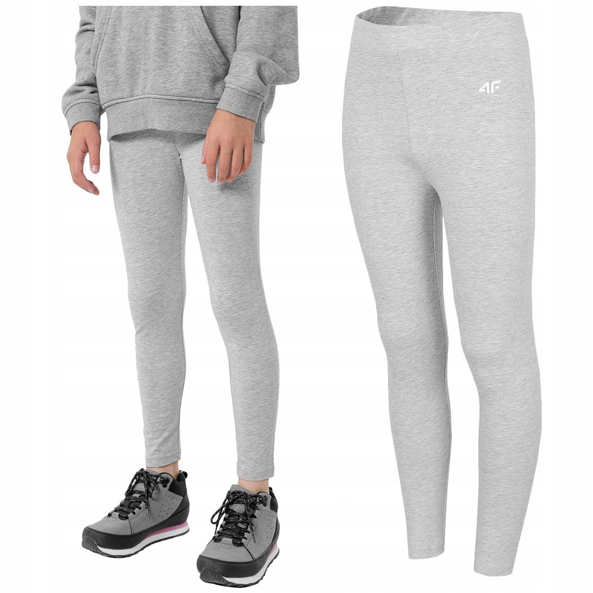 LEGGINSY spodnie DZIECIĘCE 4F JUNIOR JLEG001 122