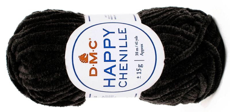 WŁÓCZKA HAPPY CHENILLE DMC kol. 22 czarny