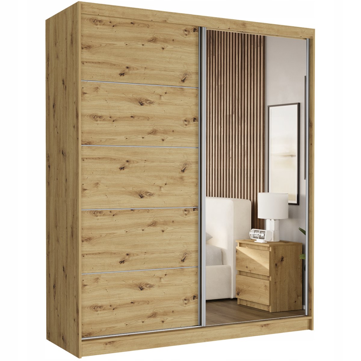 Szafa przesuwna Luna I 183 cm z lustrem