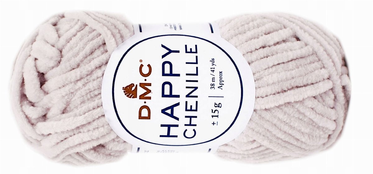 WŁÓCZKA HAPPY CHENILLE DMC kol. 11 jasny popielaty