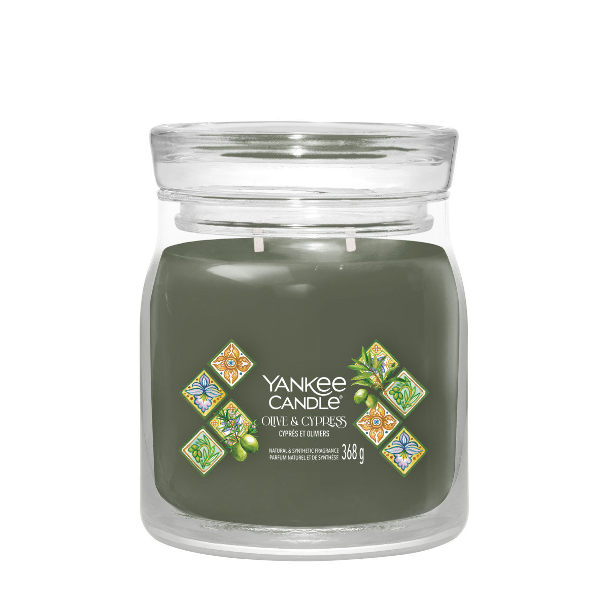 Świeca zapachowa Olive & Cypress średnia
