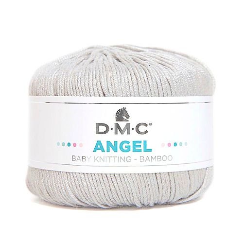 włóczka ANGEL DMC z bambusem 50gr kol. 132 jasny popiel