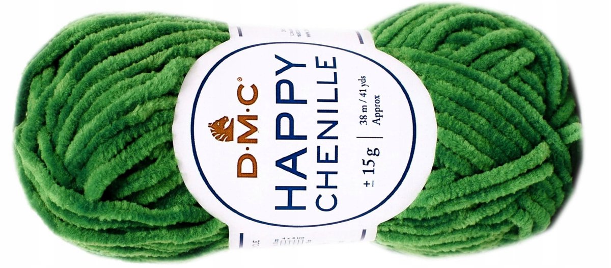 WŁÓCZKA HAPPY CHENILLE DMC kol. 27 zielony