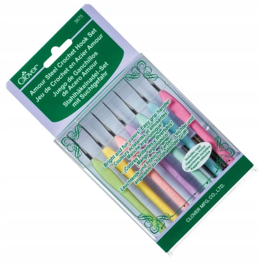 zestaw 7 szydełek Amour CLOVER z wyprofilowaną rączką 3675
