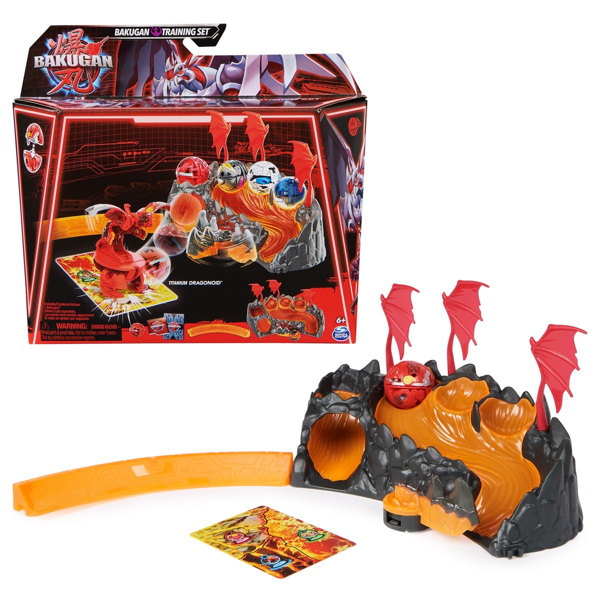 BAKUGAN TRAINING SET CZERWONY TITANIUM DRAGONOID ZESTAW TRENINGOWY Z CORE