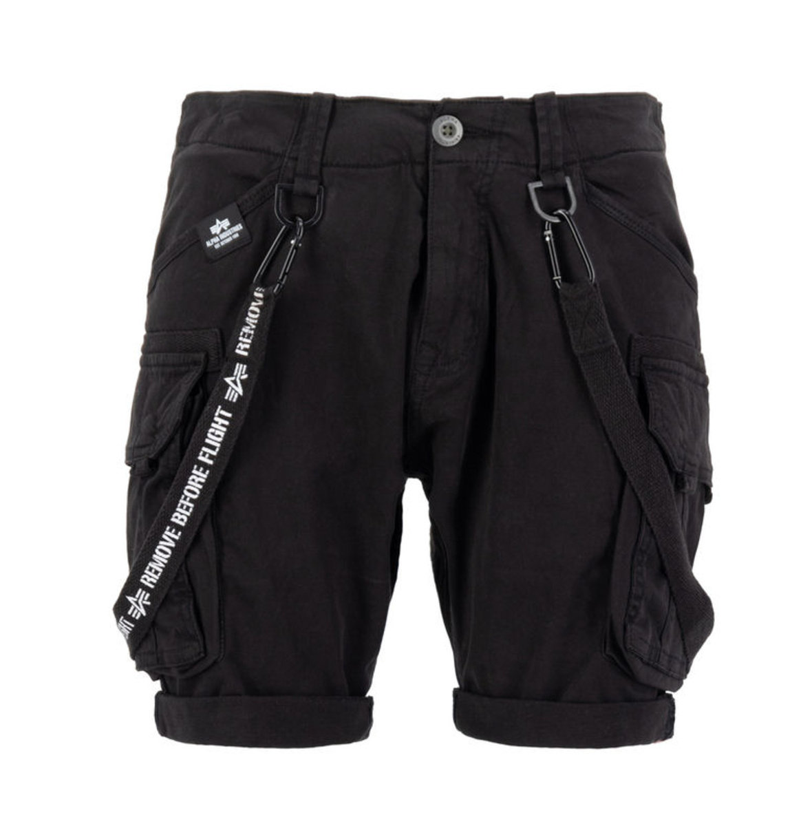 spodnie bojówki krótkie ALPHA INDUSTRIES - UTILITY SHORT BLACK-34