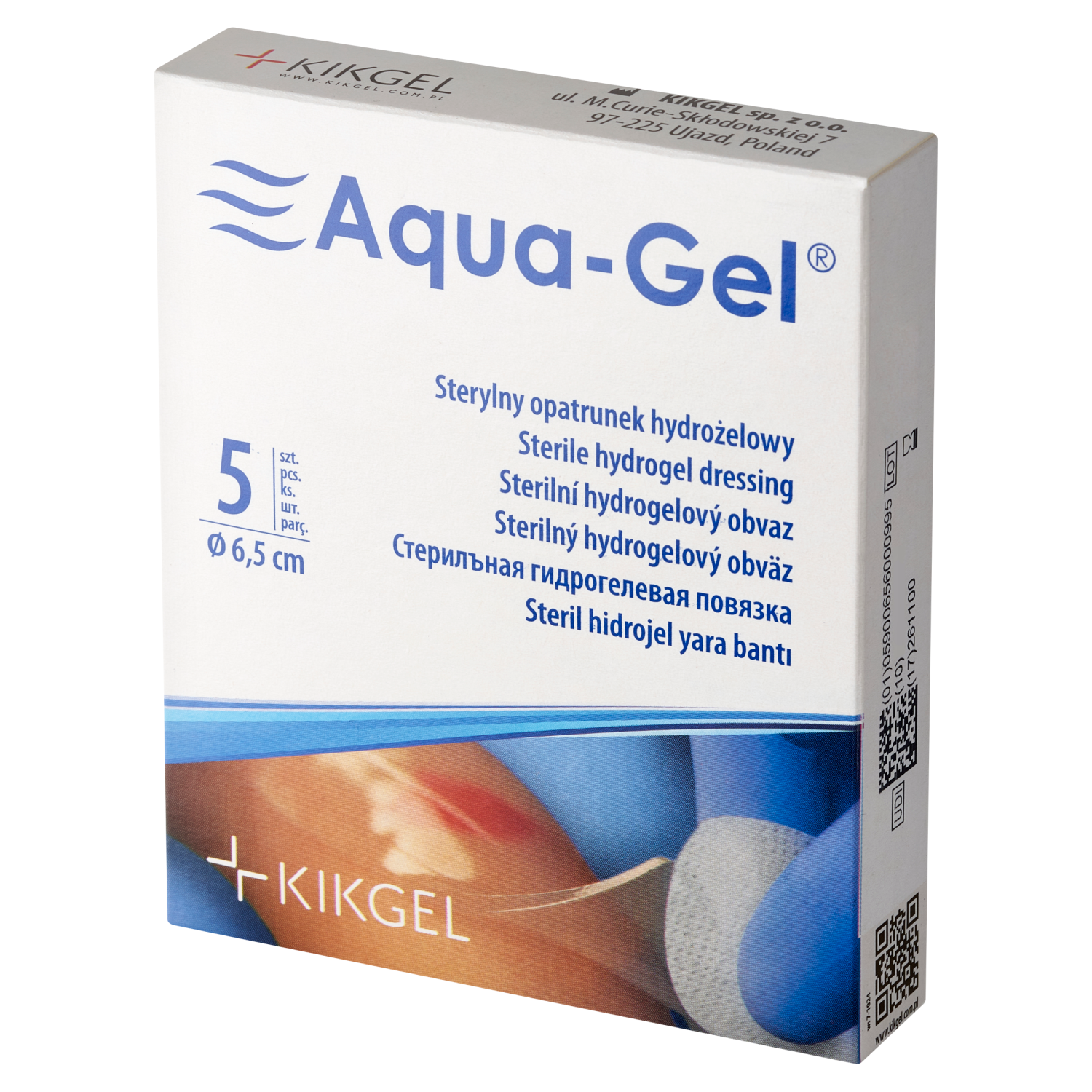 KIK GEL Opatrunek hydrożelowy Aqua Gel  krążek 6,5 cm 1 sztuka Wysyłka kurierem tylko 10,99 zł