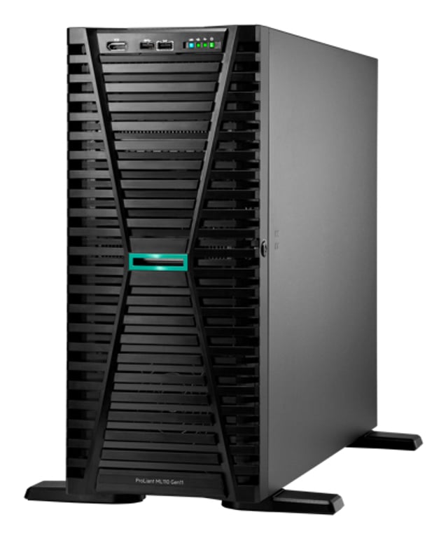 HPE ProLiant ML110 Gen11 serwer 8 TB Wieża (4.5U) Intel® Xeon Silver 4510 2,4 GHz 32 GB DDR5-SDRAM 2000 W P77234-425