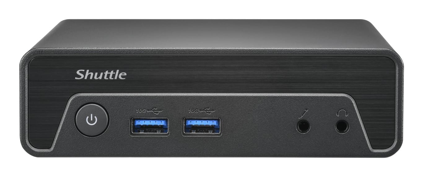 Shuttle Nano PC NE10N Wielkość PC 0.6L Czarny N100 Intel SoC NE10N