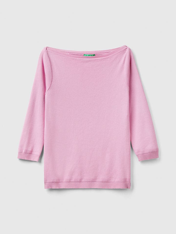 Benetton Sweter w kolorze jasnoróżowym