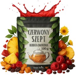 Czerwony szept 100 g - herbata owocowa ananas żurawina malina smak lata