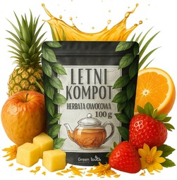 Letni kompot 100 g - herbata owocowa jabłko pomarańcza nagietek truskawka