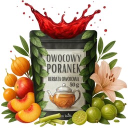 Owocowy poranek 50 g - herbata owocowa miechunka brzoskwinia agrest lilia