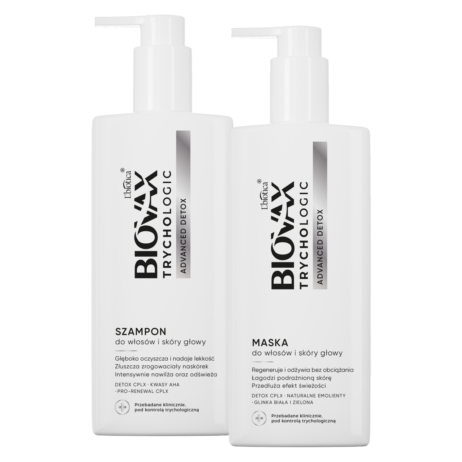 Zestaw Biovax Trychologic Advanced Detox, szampon do włosów i skóry głowy, 200 ml + maska do włosów, 200 ml