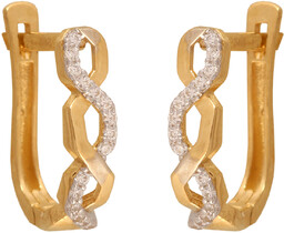 Złote kolczyki 585 zatrzaskowe prezent grawer