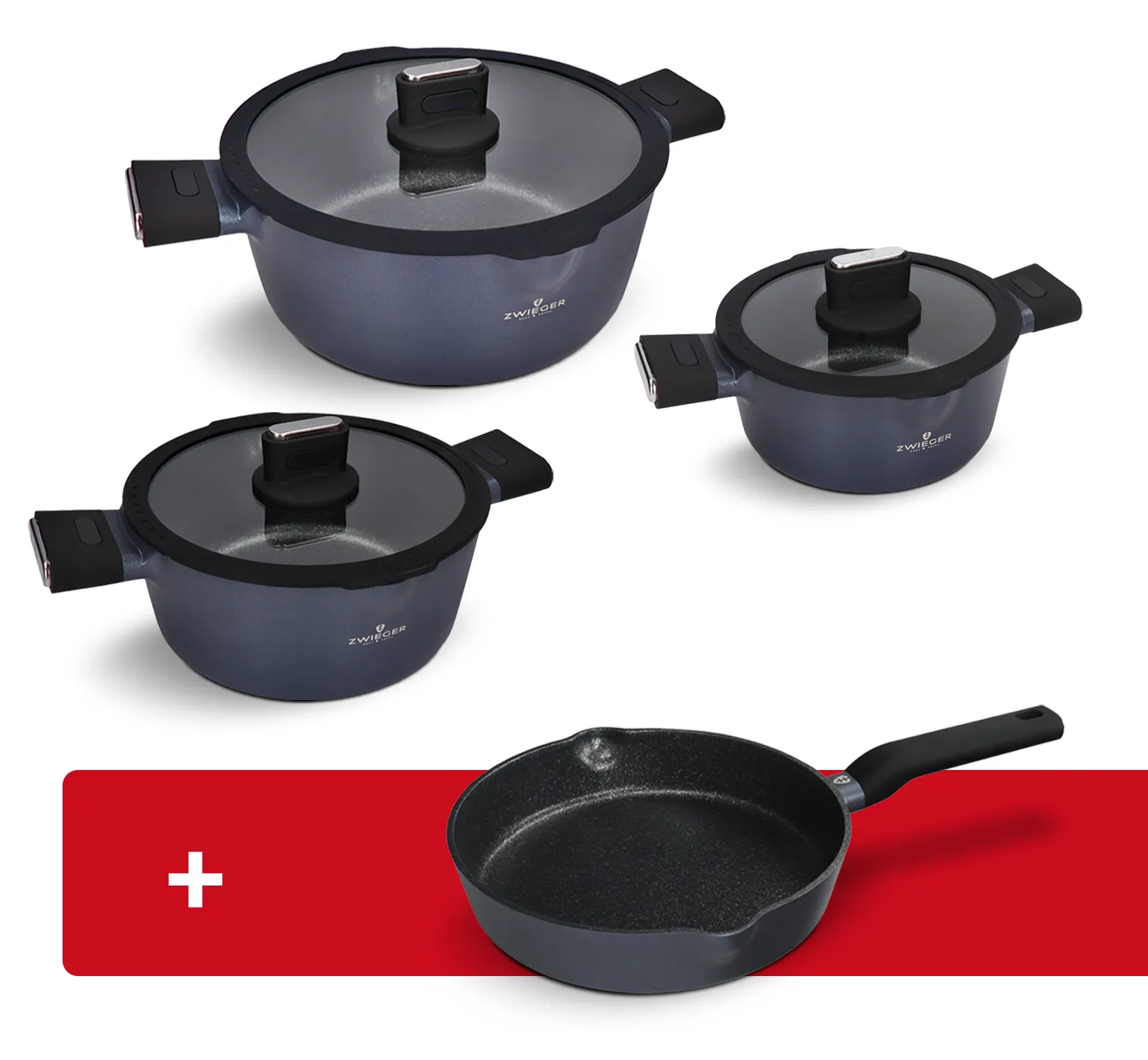 Zestaw garnków 6 el. Vesna Zwieger + Patelnia 24 cm Vesna