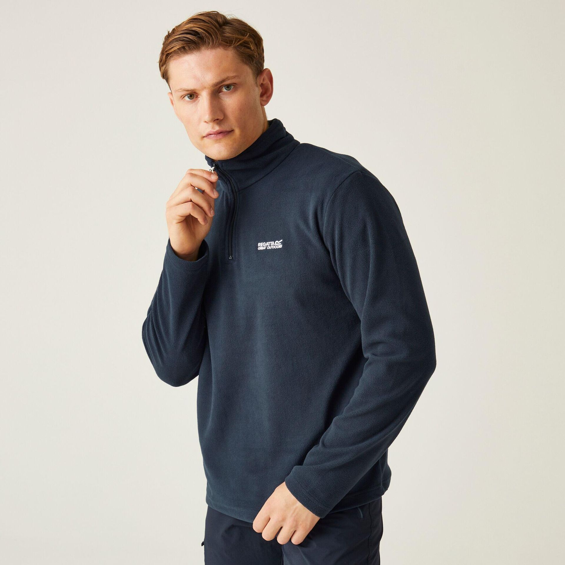 Regatta Thompson Bluza Polarowa Męska Z Suwakiem Przy Szyi, Materiał Zapobiegający Zmechaceniu, Niebieski, Xl (RMA021   54080)