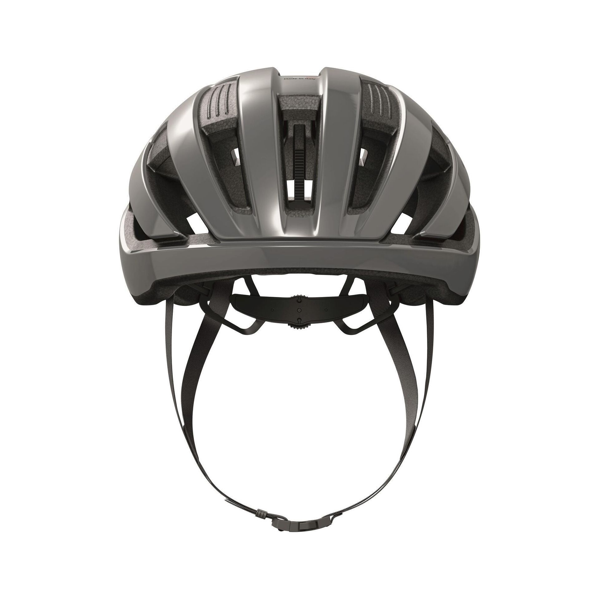Kask rowerowy szosowy ABUS WingBack - prosty kask szosowy do sportowej jazdy codziennej i rekreacyjnej - dla dorosłych i nastolatków - szary, rozmiar L