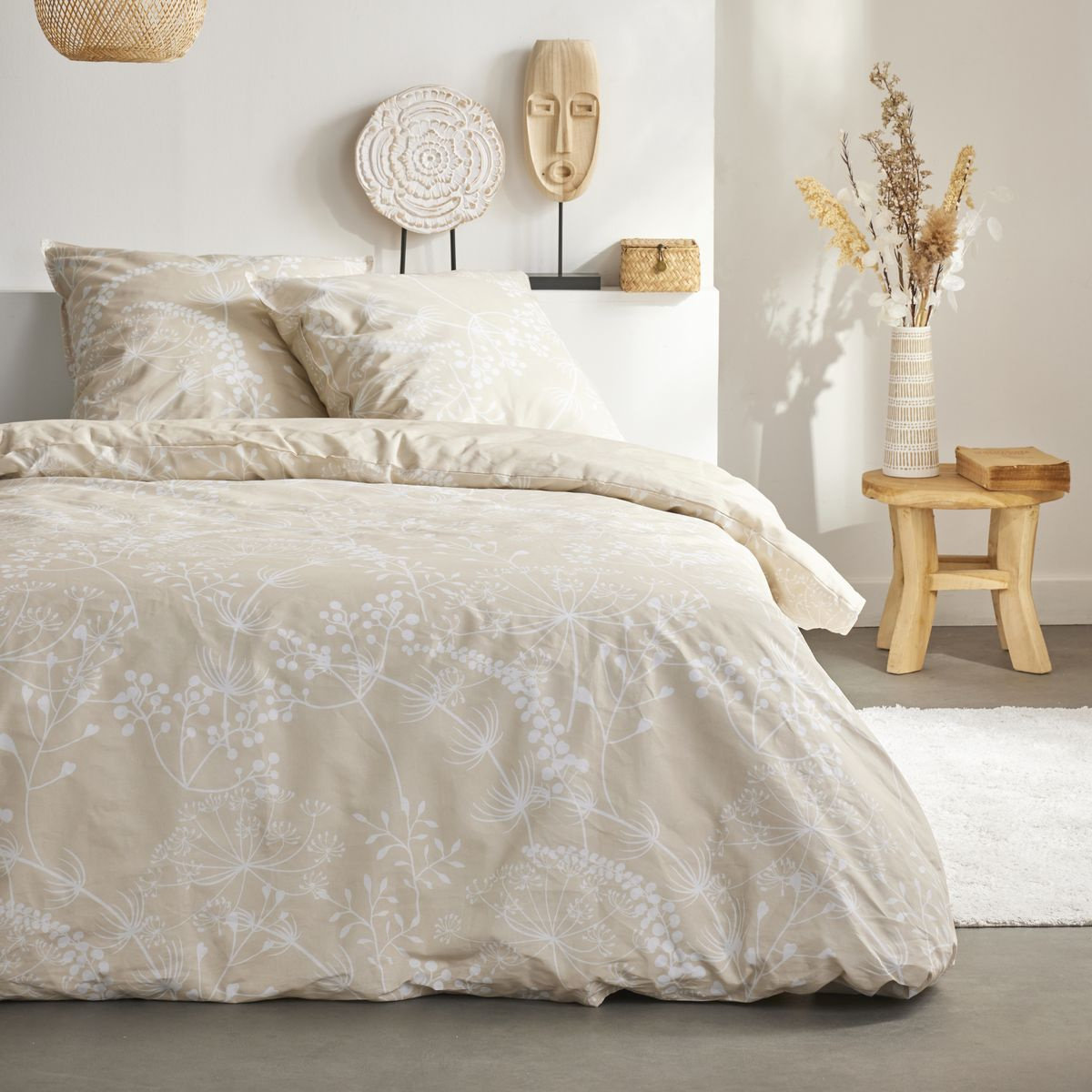 Pościel bawełniana, kołdra i 2 poduszki, 220 x 240 cm, PUFF