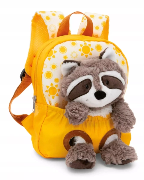 NICI 49846 Plecak 21x26cm żółty + maskotka Szop 25cm