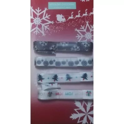 Wstążki ozdobne bożonarodzeniowe 4 x 1m Outlet