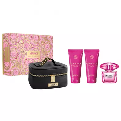 Versace Zestaw Woda perfumowana Bright Crystal Absolu + Żel pod prysznic + Balsam do ciała + kosmetyczka 90 ml + 2 x 100 ml + 1 szt.