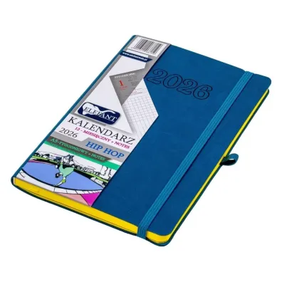Kalendarz 2026 A5 12M + notes Hip hop atramentowy