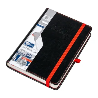 Kalendarz 2026 B6 dzienny Jazz czarny