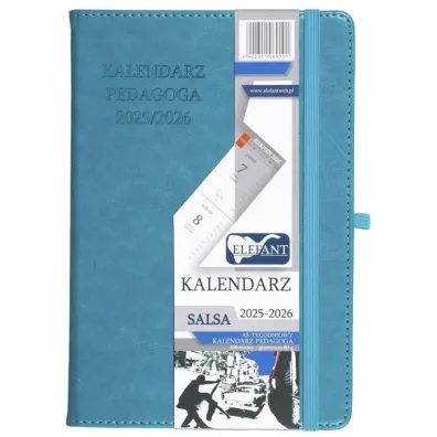 Kalendarz pedagoga 2025/26 A5 tyg. Salsa turkusowy
