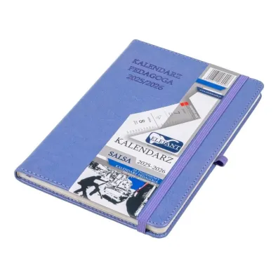 Kalendarz pedagoga 2025/26 A5 tyg Salsa fioletowy