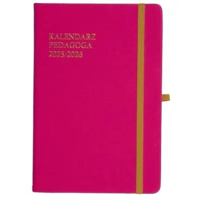Kalendarz pedagoga 2025/26 A5 tyg. Salsa różowy