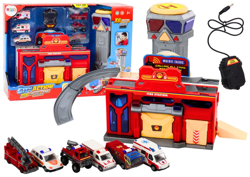DLA DZIECI BAZA STRAŻ POŻARNA POJAZDY 6 SZT