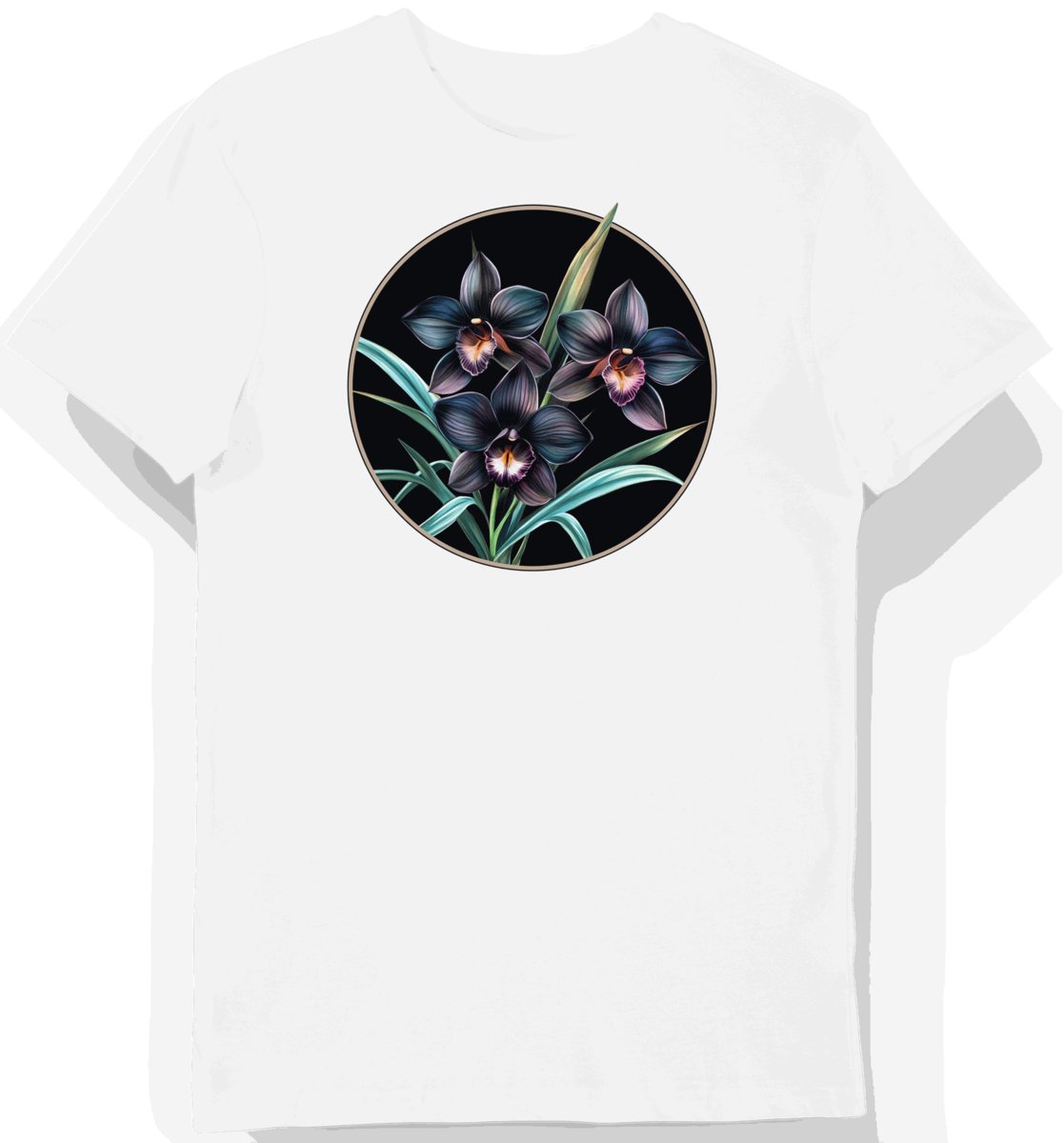 Koszulka męska biała z motywem tropikalnych kwiatów M