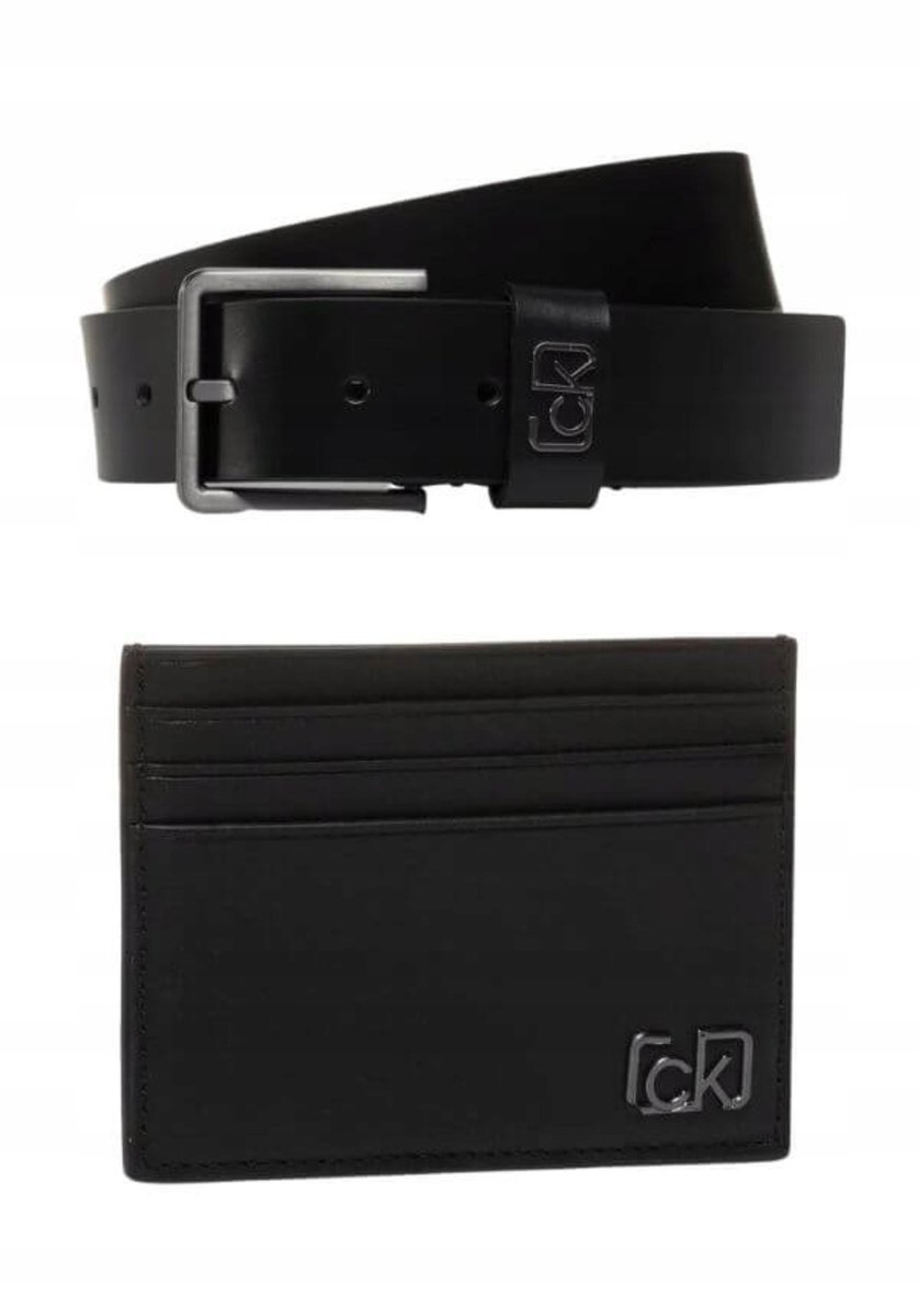 CALVIN KLEIN + ETUI NA KARTY Pasek męski r 95