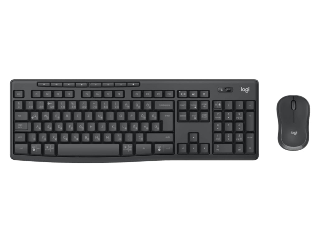 Logitech MK370 Combo for Business klawiatura Dołączona myszka Biuro RF Wireless + Bluetooth QWERTY Portugalski Grafitowy 920-012070