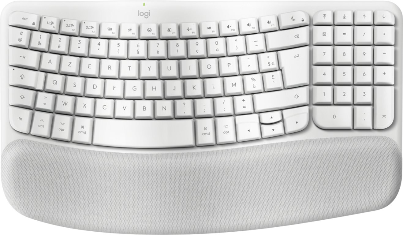 Logitech Wave Keys for Mac klawiatura Dom/Biuro Bluetooth AZERTY Francuski Biały 920-012406