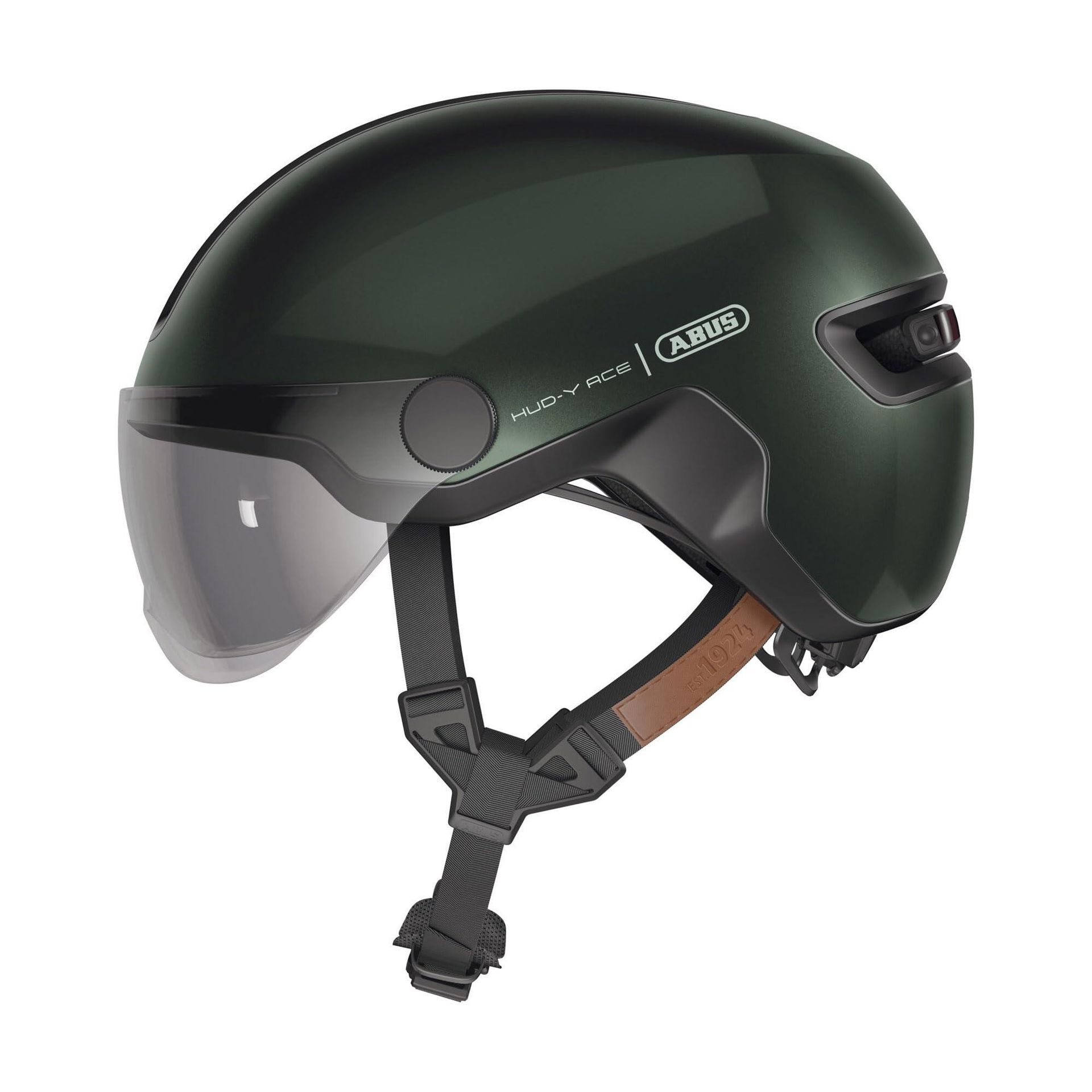 Kask rowerowy Abus Urban Hud-y Ace Led Moss Green M 54-58cm