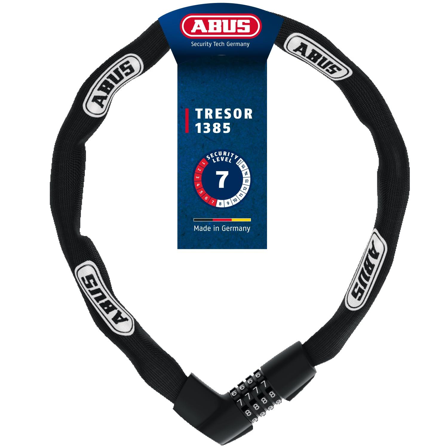 Abus Tresor 1385/110 Zapięcie Rowerowe, 110 Cm, Czarny, 110 Cm (48628_Black_110 cm)