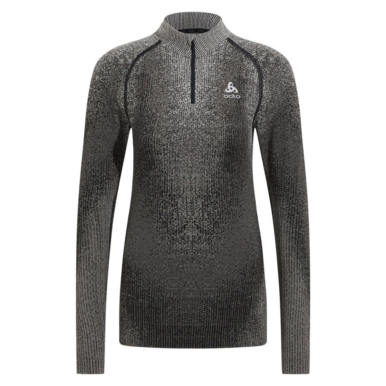 Bluza termoaktywna damska Odlo Blackcomb Eco BL Top Turtle Neck LS Half Zip