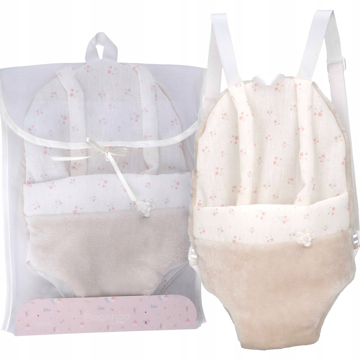 BEŻOWE NOSIDEŁKO DLA LALEK 40-45CM MUNECAS ARIAS 6333