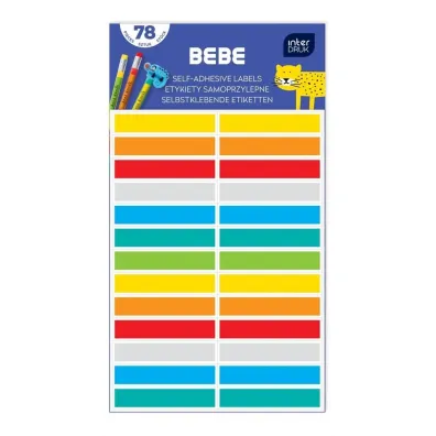 Interdruk Etykiety samoprzylepne 78szt Bebe Kids mix