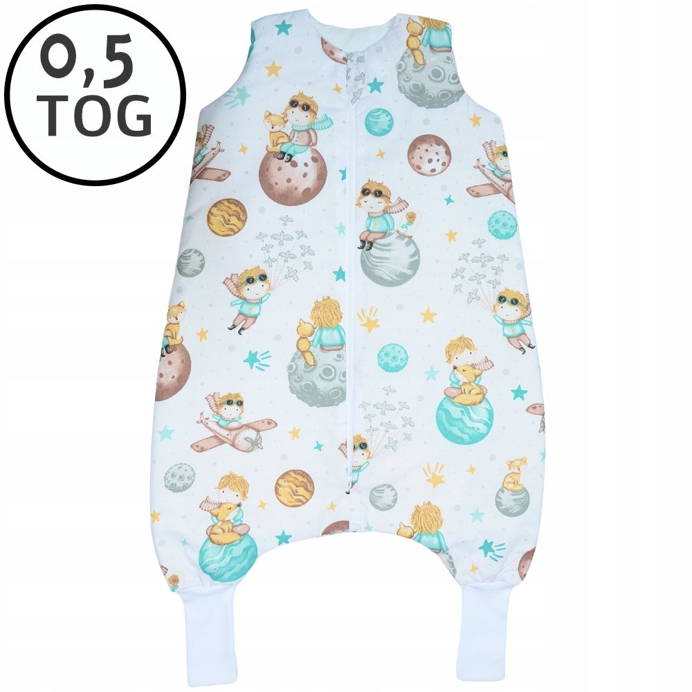 LETNI Śpiworek z nogawkami 92-104 M 0,5 TOG BAWEŁNA 100% PRODUKT POLSKI