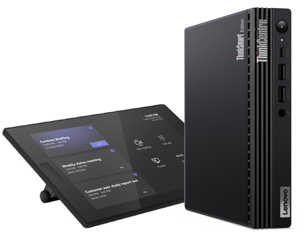 Lenovo ThinkSmart Tiny Kit + Controller Intel® Core™ i3 i3-13100T 16 GB DDR4-SDRAM 256 GB SSD Windows 11 IoT Enterprise Mini PC Czarny 12XH0008MT